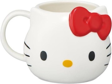 【震撼精品百貨】凱蒂貓_Hello Kitty~日本SANRIO三麗鷗 KITTY陶瓷造型馬克杯390ml-大臉款*65581