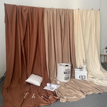 拍照背景布卡其棕色拍照背景布ins風網紅直播米色掛墻裝飾布置房間攝影道具 雙11全館免運