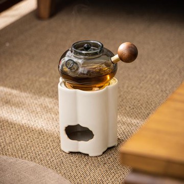 可明火干燒電陶爐星空高硼硅耐熱玻璃側把壺圍爐煮茶過濾防燙壺