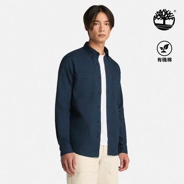 Timberland 男款深寶石藍長袖襯衫|A69RQ433