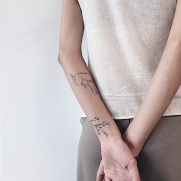 英國PAPERSELF 微野花 Wildflower 紋身貼紙