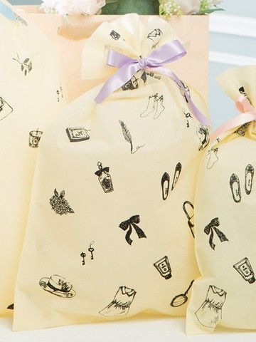 印花不織布袋-不含緞帶【中】(8A25LZM0200) - Maison de FLEUR