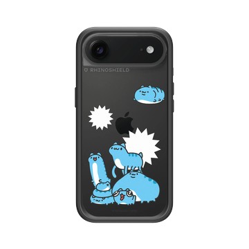 iPhone Air Mod NX -邊框背蓋組合 (相機按鈕) 黑 - 貓貓蟲咖波 Bugcat Capoo - 奇怪咖波集合款