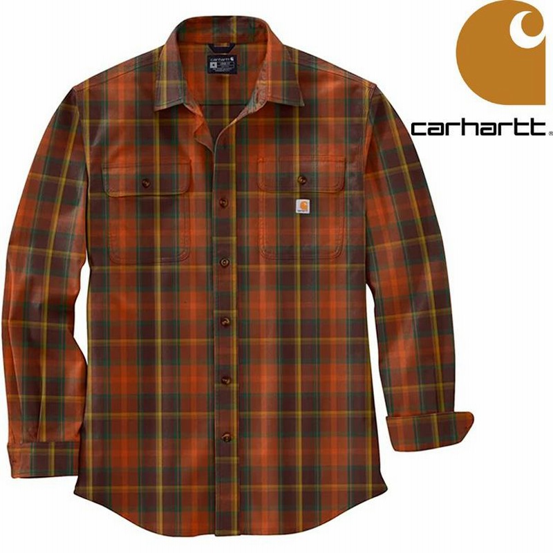 カーハート シャツ CARHARTT LOOSE FIT HEAVY WEIGHT FLANNEL L/S PLAID SHIRT ネルシャツ  チェックシャツ 105439 | LINEブランドカタログ