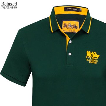 清倉特價POLO衫男裝短袖翻領T恤夏天有領帶領上衣服寬松高檔半袖T