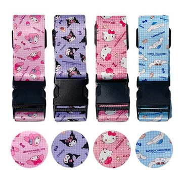 小禮堂 Sanrio 三麗鷗 行李束帶 (滿版款) Kitty 美樂蒂 酷洛米 大耳狗