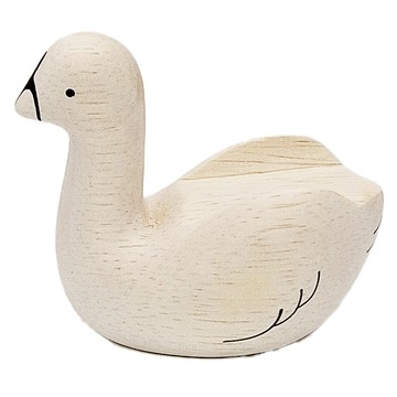 T-Lab. 天鵝 手刻原木小動物  7 x 4 x 6.2cm