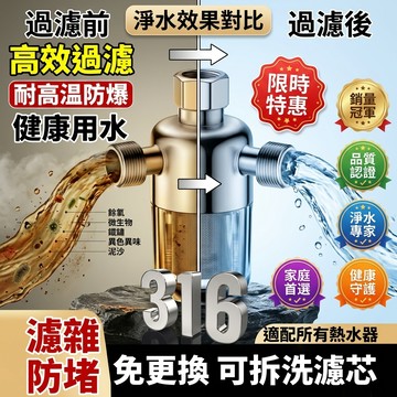 🔥本店熱銷🔥前置過濾器 熱水器前置過濾器 過濾器 自來水過濾 阻垢淨水器 水龍頭過濾器 316不鏽鋼過濾芯