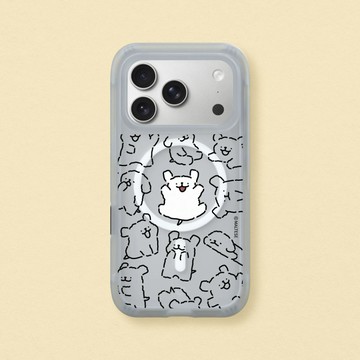 【犀牛盾】iPhone 15/16/17系列 AirX MagSafe兼容 極致氣墊緩衝磁吸防摔手機殼/線條小狗/調皮可愛的線條小狗(兩色可選 )