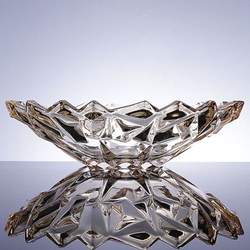 個性創意簡約現代客廳水晶玻璃歐式水果盤北歐風格家用套裝