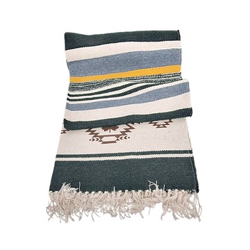 LOGOS 棉質風格地毯  240 x 90cm  綠色