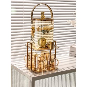 玻璃冷水壺帶龍頭水具水壺家用套裝耐熱泡茶壺大容量水果茶涼水壺