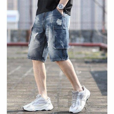 ハーフパンツ メンズ デニム ジーンズ ショートパンツ 五分丈 カジュアル 短パン ワイドパンツ イージーパンツ 夏 お洒落 通販 Lineポイント最大get Lineショッピング