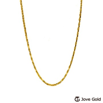 【JoveGold漾金飾】一輩子的約定黃金桂花鍊-小(約2.28錢)(約1.6尺/48cm)