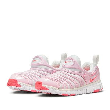 【NIKE】DYNAMO FREE PS 運動鞋 童鞋 中童 兒童 毛毛蟲鞋 粉白 343738-100