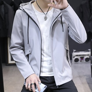 【HOT 本舖】男装2025新款連帽夾克男休閒外套男加肥加大上衣男修身男士外套