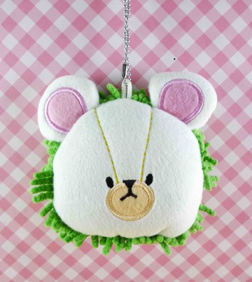 【震撼精品百貨】The bears school_上學熊~造型擦手巾-白熊(綠巾)