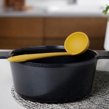 韓國sillymann 100%鉑金矽膠精品一體成型湯勺 - 藍