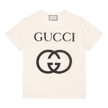 Gucci Interlock G Large Short Sleeve Unisex Creamy White