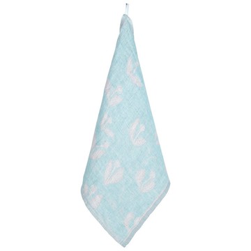 minä perhonen合作款亞麻萬用巾/毛巾 (KESÄKUKKA 綠松&玫瑰粉)