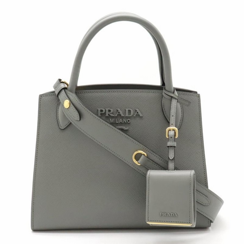 PRADA プラダ モノクローム スモールバッグ ハンドバッグ 2WAY ショルダーバッグ SAFFIANO レザー | LINEブランドカタログ