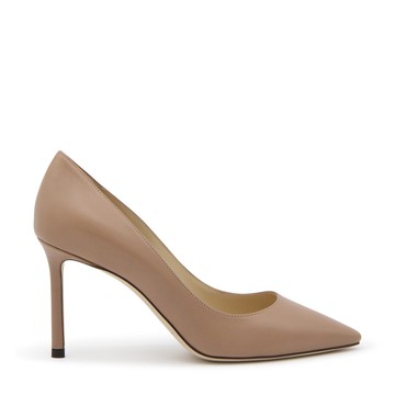 Jimmy Choo - Ballet Pink Leather Romy 85 Pumps