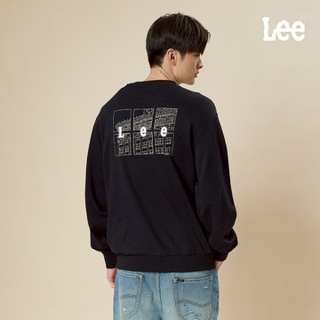 Lee 後背LOGO大學T 男 黑色 軍綠 LB511037