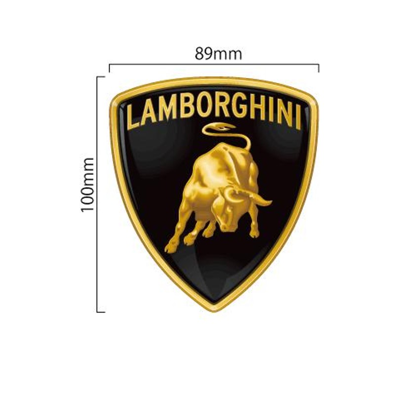 ランボルギーニ Lamborghini エンブレム カラーステッカー縦10cm×横8.9cm | LINEショッピング