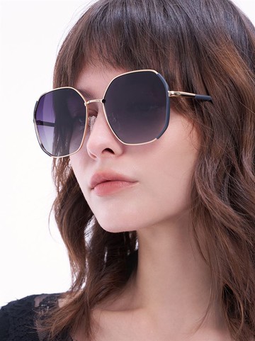 迷人輪廓率性小臉質感墨鏡-灰