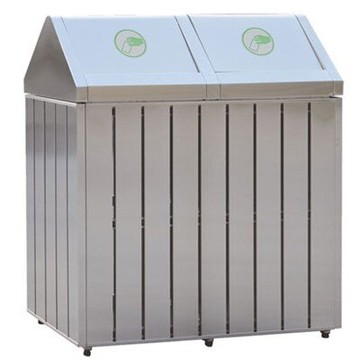 【屬過大商品，運費請先詢問】不銹鋼二分類清潔箱/G210