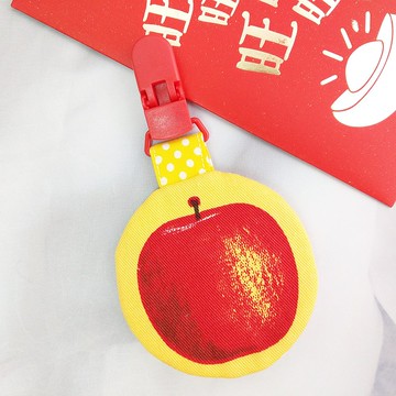 蘋安平安。圓形平安符袋 票卡袋 (可繡名字)