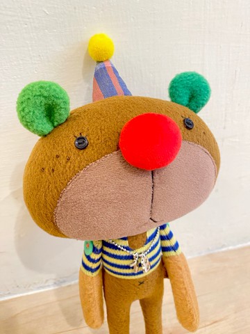 E*group 18週年慶 紅鼻熊 手工娃娃 紀念款