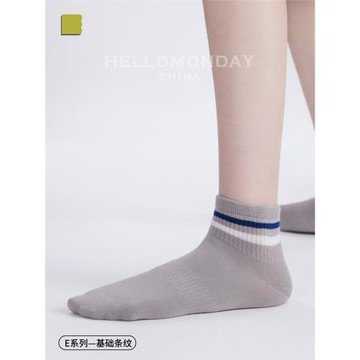 素人工作室短襪女夏季薄款雙杠條紋低筒襪網紅超火低幫運動短筒襪