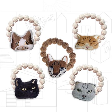 髮圈 貓咪造型 | 貓咪黑 | 貓咪橘 | 貓咪灰