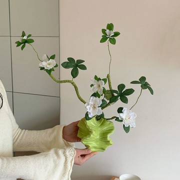 日常實用✨陶瓷花瓶客廳插花杜鵑仿真花假花裝飾品高級感輕奢風家居軟裝擺設