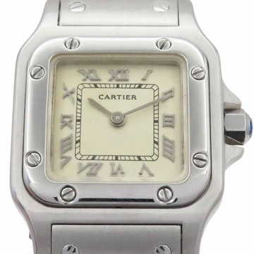 Cartier 卡地亞 精鋼錶殼 方形圓角錶盤 Santos Galbee 腕錶 W20024D6 【二手名牌BRAND OFF】