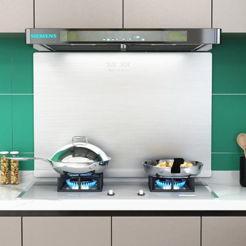 公司貨 免運 墻貼防油擋板防濺油擋板油煙擋板廚房不銹鋼擋油板防水防火耐高溫 快速發貨