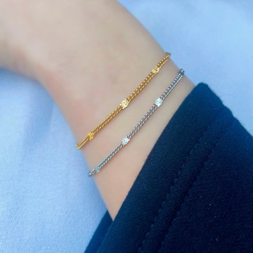 抗過敏 可長時間配戴 閃耀 纖細 壓花鏈 手鍊 316L 醫療級不鏽鋼 防過敏 手鐲