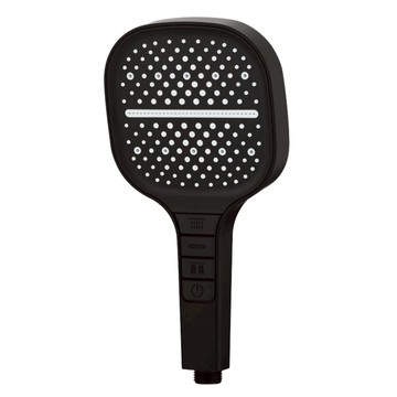 SUNORO 浴室增壓節水大面板蓮蓬頭 8段水壓切換  1個  黑色