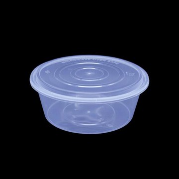 一次性快餐盒圓形2500ml湯碗塑料打包盒凸蓋打包碗酸菜魚碗龍蝦碗