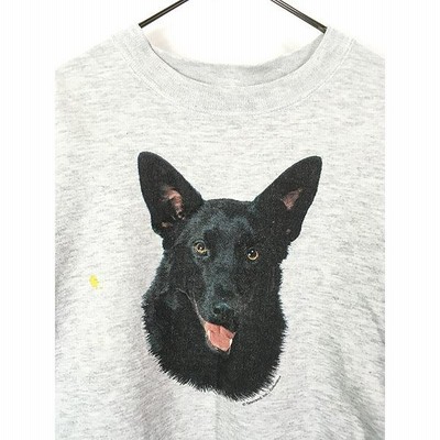 古着 90s USA製 Teletrend レアパターン!! 犬 両面 アニマル