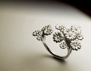 多小雛菊銀戒指