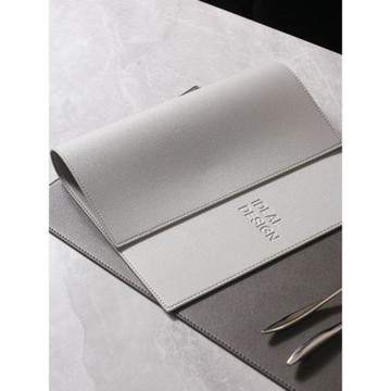 感輕奢西餐墊加厚皮革防水防油餐廳酒店餐桌隔熱墊