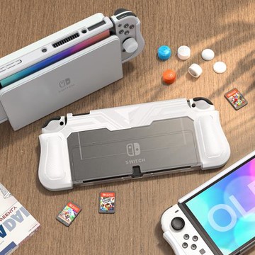 任天堂switch oled手柄保護殼一體殼配件ns硅膠軟套收納包配件膜