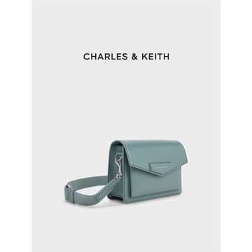 (免運)CHARLES&KEITH夏季女包CK2-80782422簡約寬肩帶斜挎小方包信封包