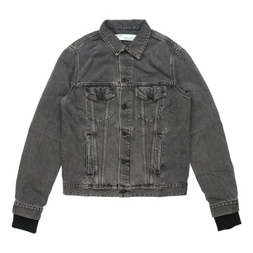 Off-White Denim Distressed Jacket 'Black'
