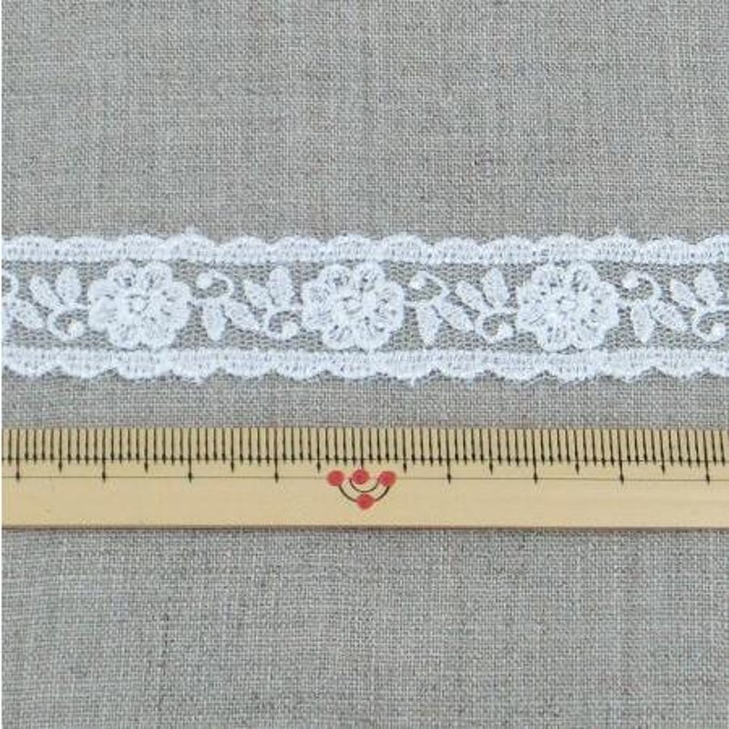 ラメ入りNo.732　刺繍  チュールレース