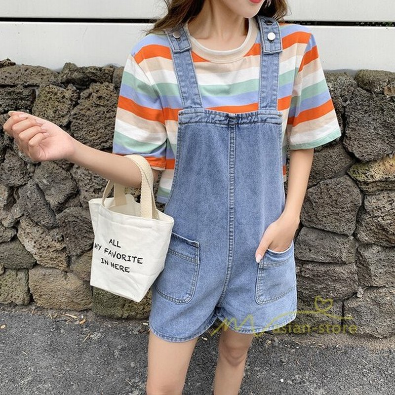 オールインワンサロペットオーバーオールレディースサロペットパンツデニム夏デニムパンツデニムショートパンツショートパンツ涼しい 通販 Lineポイント最大0 5 Get Lineショッピング