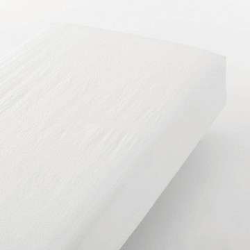 MUJI 無印良品 柔舒水洗棉床包 適用200 x 100 x 18~28cm 1組  198 x 98 x 30cm  柔白色