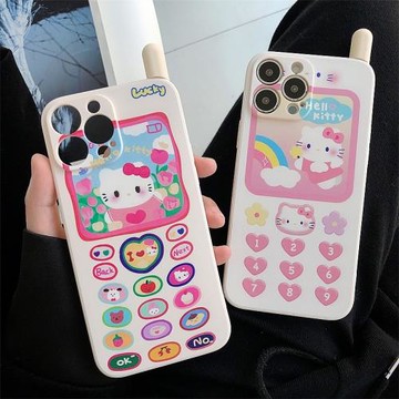 可愛KT貓大哥大造型三星a32手機殼a51/a71創意a22/53全包邊a73/a72保護套m53/m33個性a13/a33防摔a50/a70軟殼